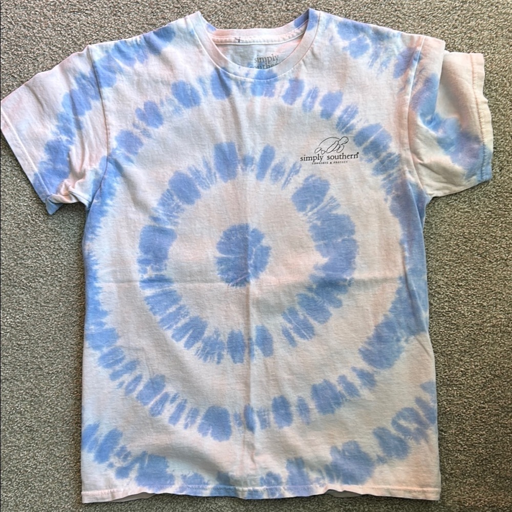 Simply Southern Kids Tie-Dye T-Shirt - Blue and Pink